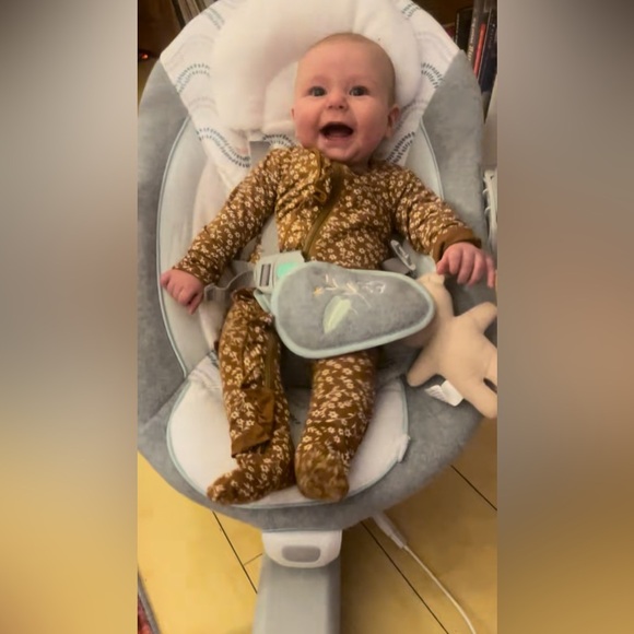 Cozy Brown Floral Footie - Picture 1 of 6